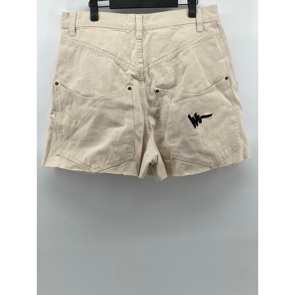 WALKER WEAR Men's Beige Four-Pocket Raw-Hem Chino Shorts SZ 34 - Picture 2 of 10